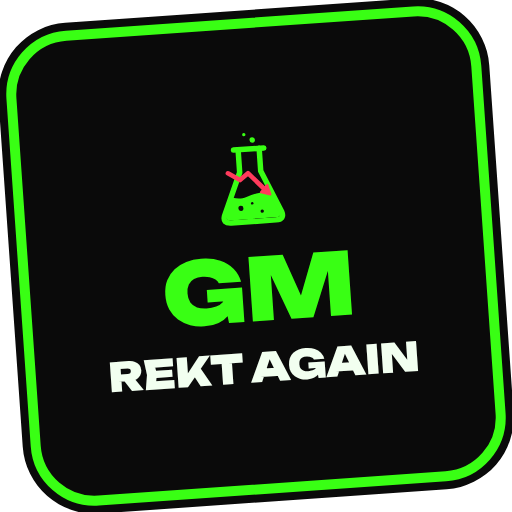 GM REKT AGAIN sticker